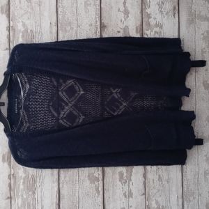 Love Ellie Open Front Sweater Dark Blue Size S